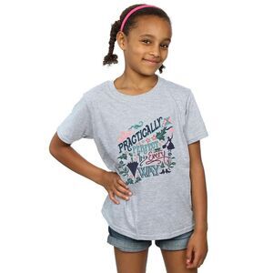 Mary Poppins Girls Practically Perfect In Every Way Cotton T-Shirt / Sports Grey